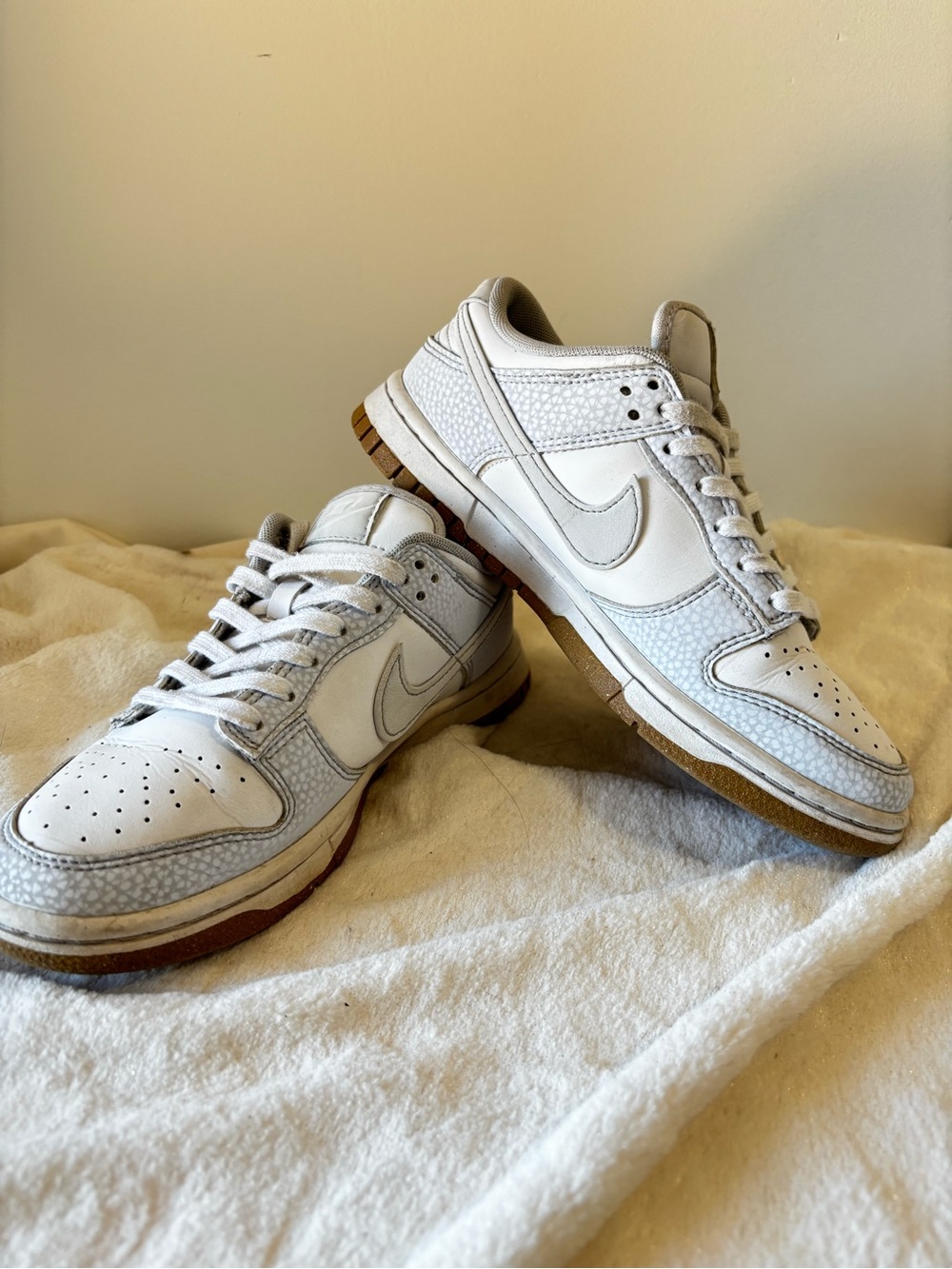 Nike Dunk Low Premium Next Nature Football Grey Gum Sneakers Size 6